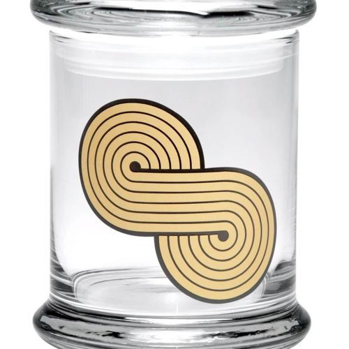 420 Science Glass Pop Top Storage Jar Large / Infinite Loop