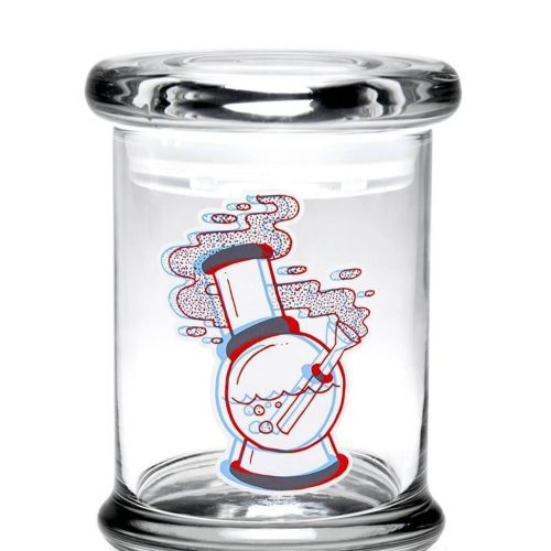 420 Science Glass Pop Top Storage Jar Medium / 3D Water Pipe