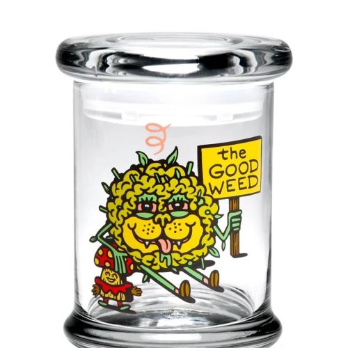 420 Science Glass Pop Top Storage Jar Medium / The Good Weed