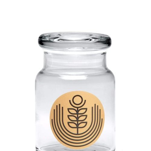 420 Science Glass Pop Top Storage Jar Small / Rising Flower