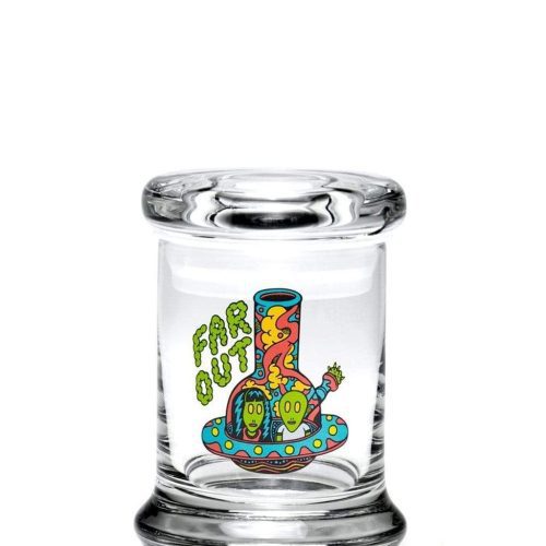 420 Science Glass Pop Top Storage Jar X-Small / Far Out