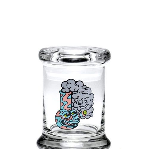 420 Science Glass Pop Top Storage Jar X-Small / Happy Bong