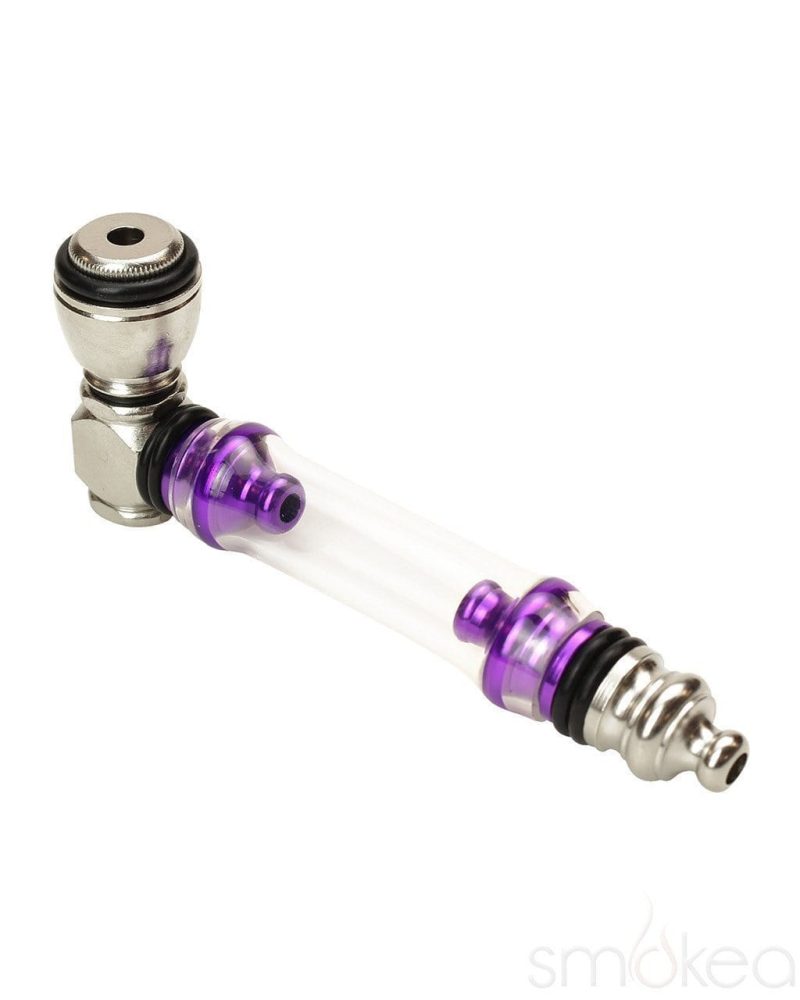 Big Pipe 3.5" Bonz Clear Metal Pipe Purple