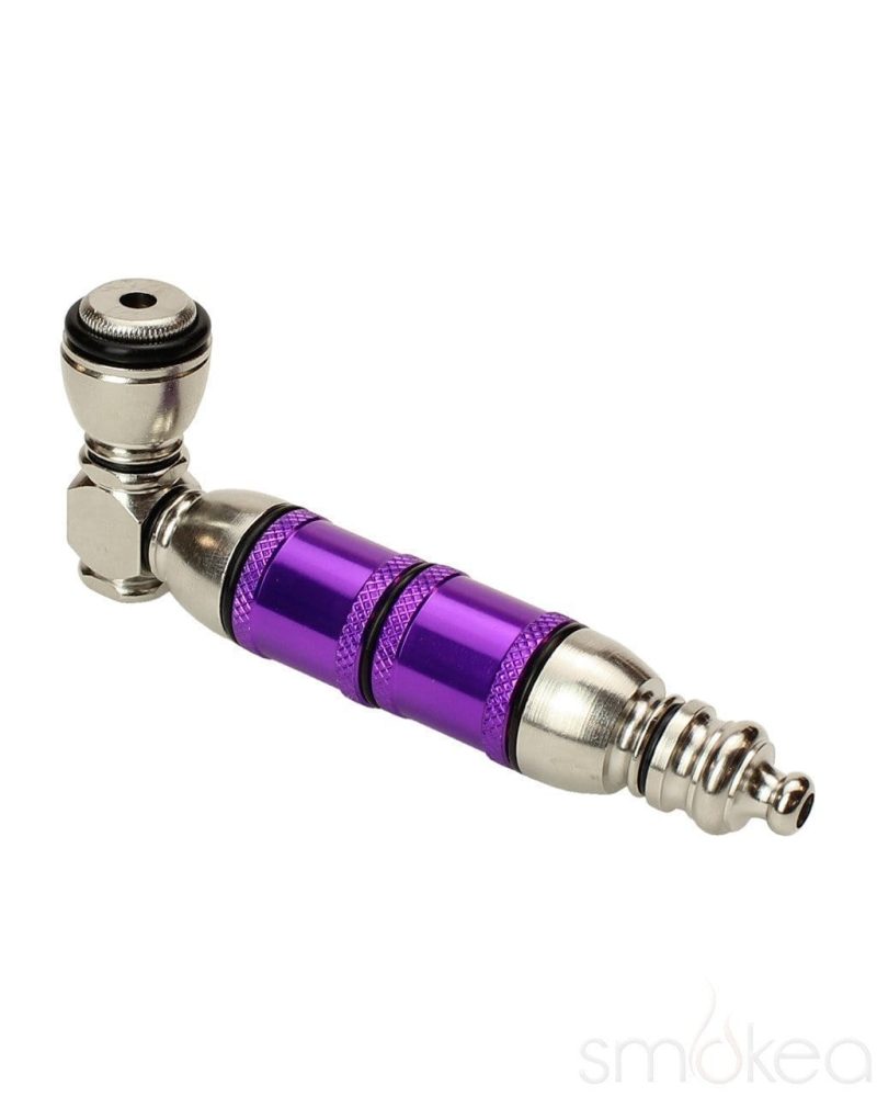 Big Pipe 4" Anodized Double Barrel Metal Pipe Purple