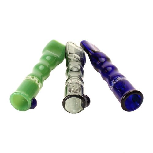 blazing blue glass honeycomb screen chillum pipe 28300194087014