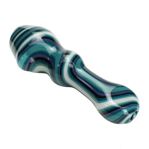 Blazing Blue Glass Line Honeycomb Screen Chillum - SMOKEA®