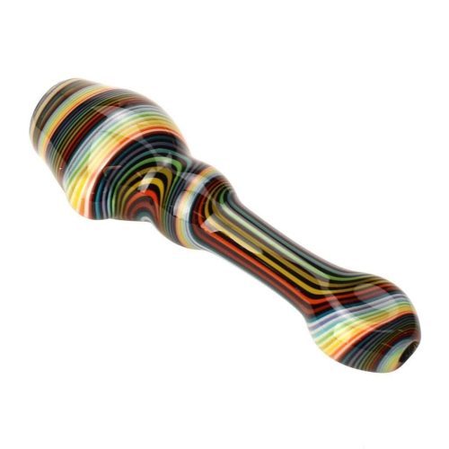 Blazing Blue Glass Line Honeycomb Screen Chillum - SMOKEA®