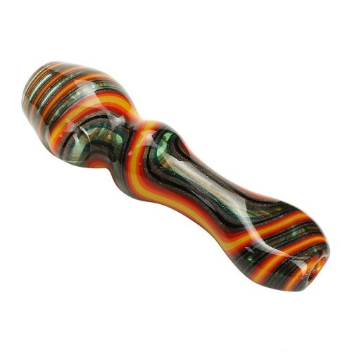 Blazing Blue Glass Line Honeycomb Screen Chillum - SMOKEA®