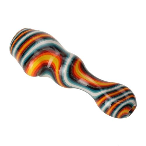 Blazing Blue Glass Line Honeycomb Screen Chillum - SMOKEA®