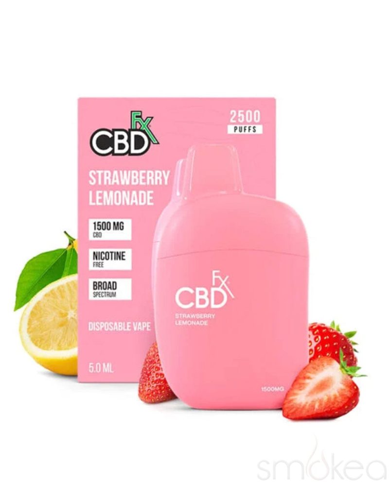 cbdfx 1500mg cbd disposable vape pen strawberry lemonade 30697173254246