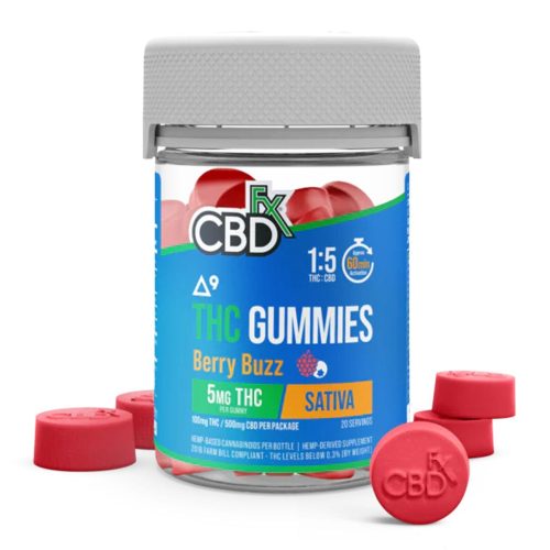 CBDfx Delta 9 THC + CBD Gummies - Berry Buzz 20 Pack