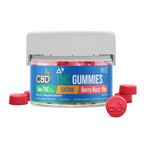 CBDfx Delta 9 THC + CBD Gummies - Berry Buzz 40 Pack