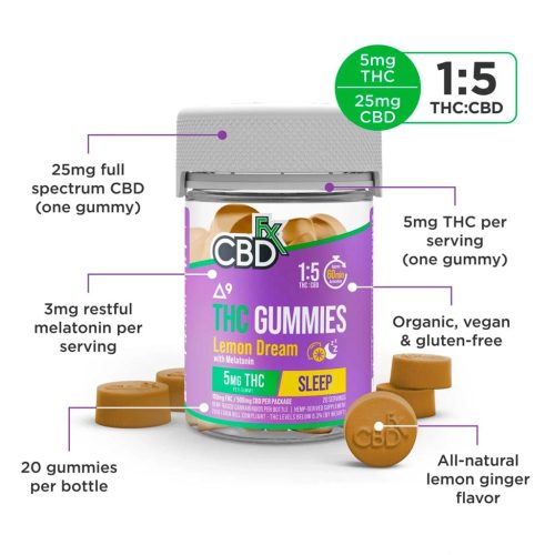 cbdfx delta 9 thc cbd gummies lemon dream 29686095773798