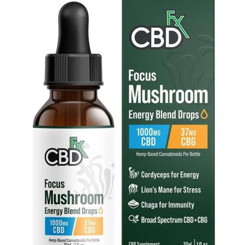 CBDfx Focus Mushroom Energy Blend Tincture 1000mg