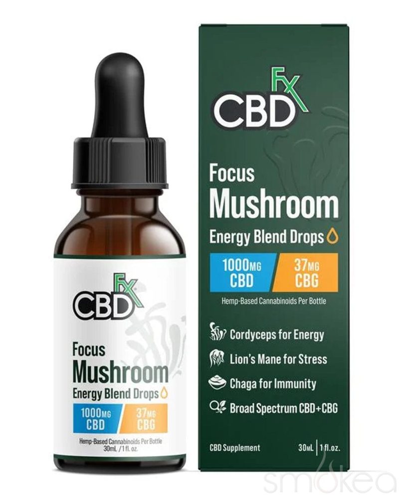 CBDfx Focus Mushroom Energy Blend Tincture 1000mg