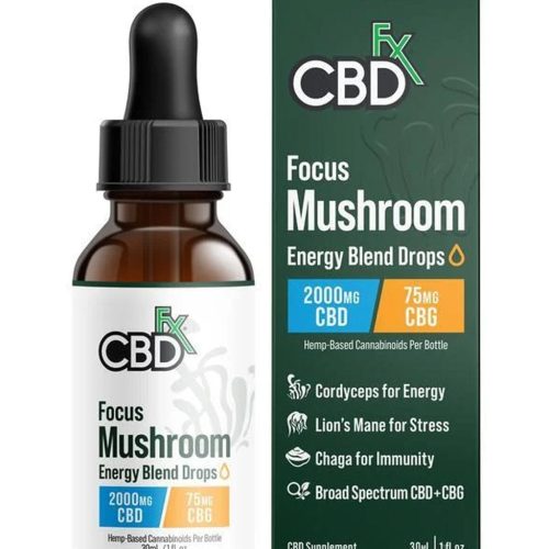 CBDfx Focus Mushroom Energy Blend Tincture 2000mg