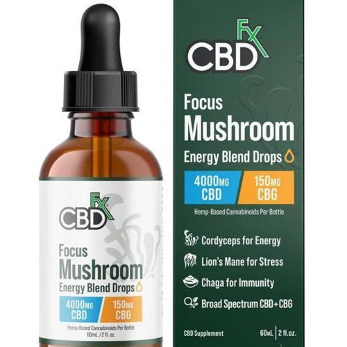 CBDfx Focus Mushroom Energy Blend Tincture 4000mg