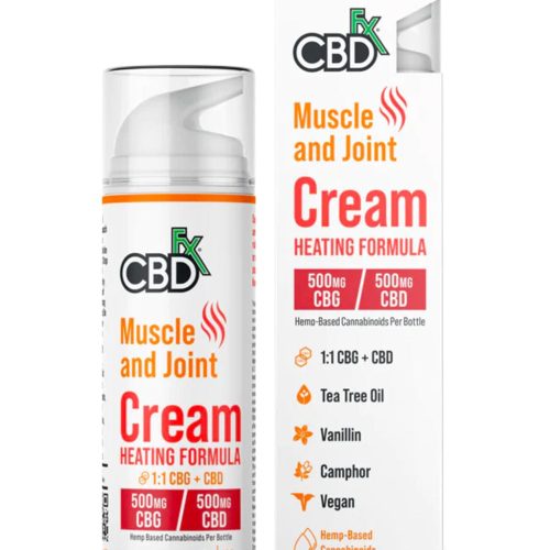 CBDfx Muscle & Joint CBD + CBG Heating Cream 500mg