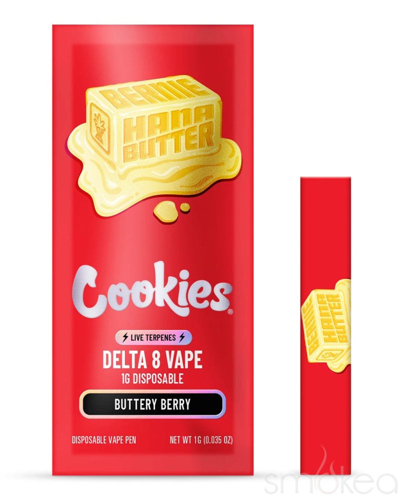 cookies 1g delta 8 disposable vape w live terpenes berniehana butter 30083443720294