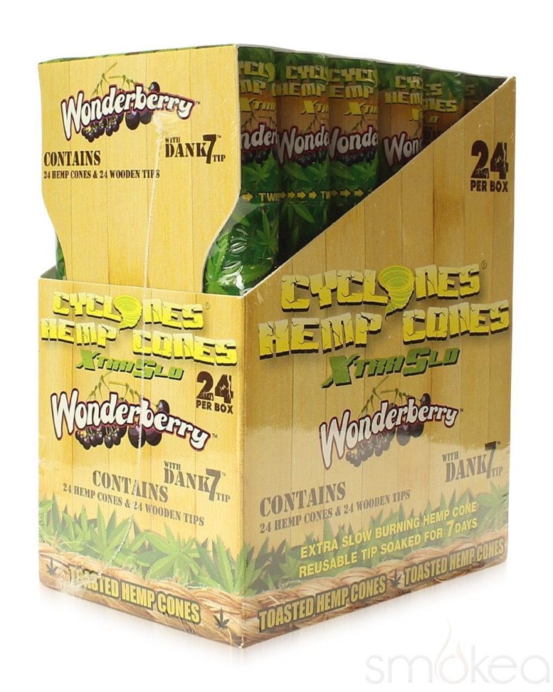 cyclones natural hemp pre rolled cone blunt wrap w dank 7 tip 2105989005342