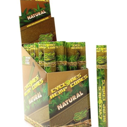 cyclones natural hemp pre rolled cone blunt wraps 2 pack 1939180093470