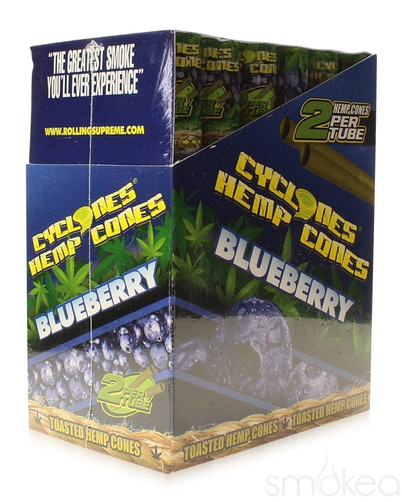 cyclones natural hemp pre rolled cone blunt wraps 2 pack 2105993560094