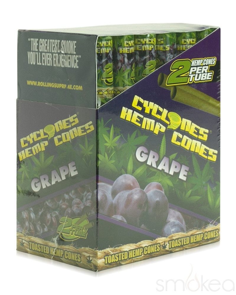 cyclones natural hemp pre rolled cone blunt wraps 2 pack 3839240732774