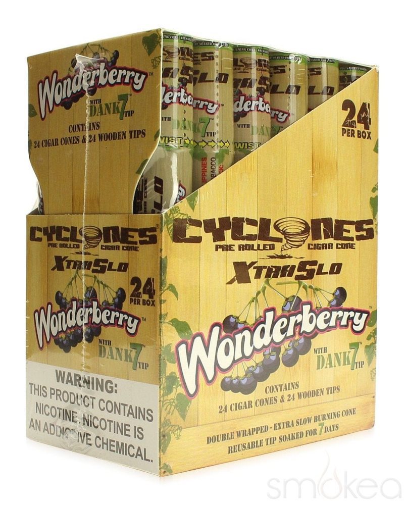 cyclones pre rolled cone blunt wrap w dank 7 tip 3846420988006