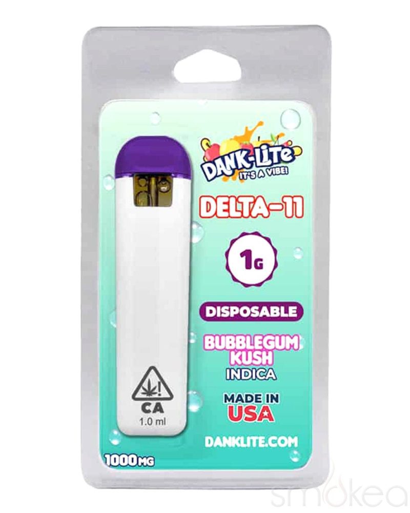 dank lite 1g delta 11 disposable vape bubblegum kush 29400912920678