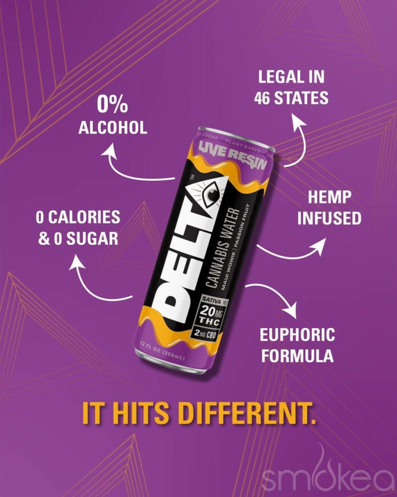 delta beverages delta 9 live resin cannabis water maui wowie 30244417699942