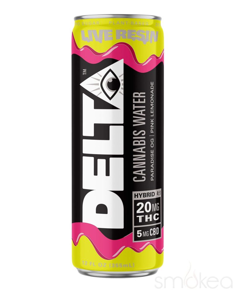 delta beverages delta 9 live resin cannabis water pink lemonade 31208246771814