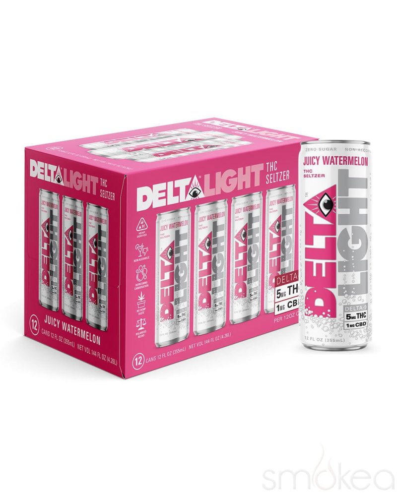 delta beverages delta light cannabis seltzer juicy watermelon 30568522448998