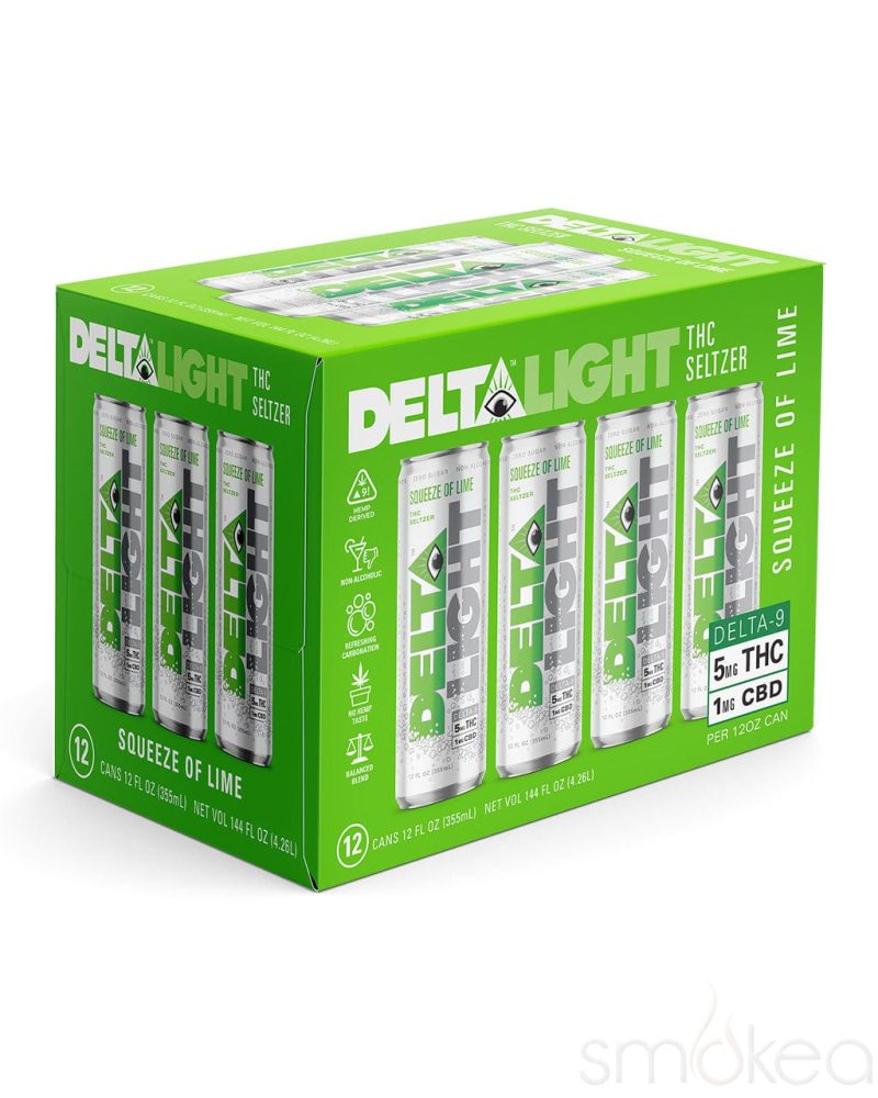 delta beverages delta light cannabis seltzer squeeze of lime 30568457764966