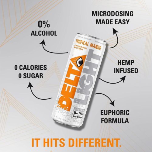 delta beverages delta light cannabis seltzer tropical mango 30244446601318