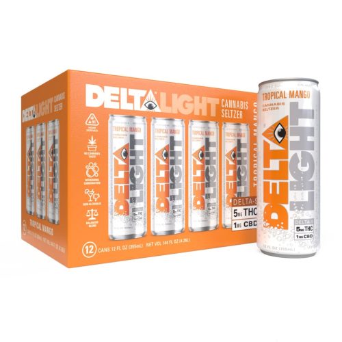 delta beverages delta light cannabis seltzer tropical mango 30244446699622