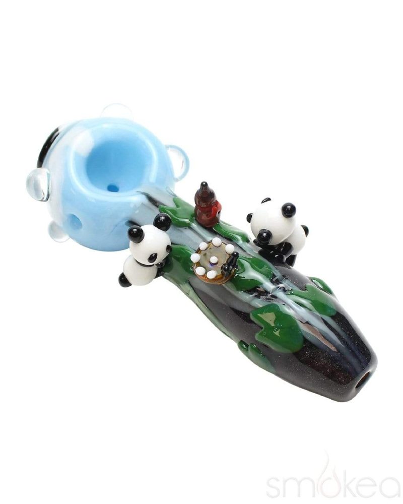 empire glassworks small climbing pandas spoon pipe 16049760665702