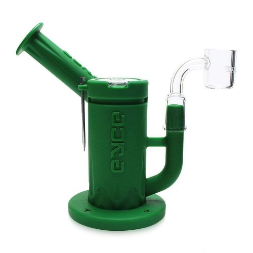 Eyce Silicone Sidecar Rig w/ Honeycomb Perc Dark Green