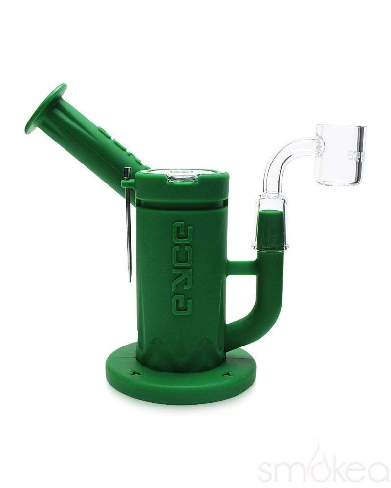 Eyce Silicone Sidecar Rig w/ Honeycomb Perc Dark Green