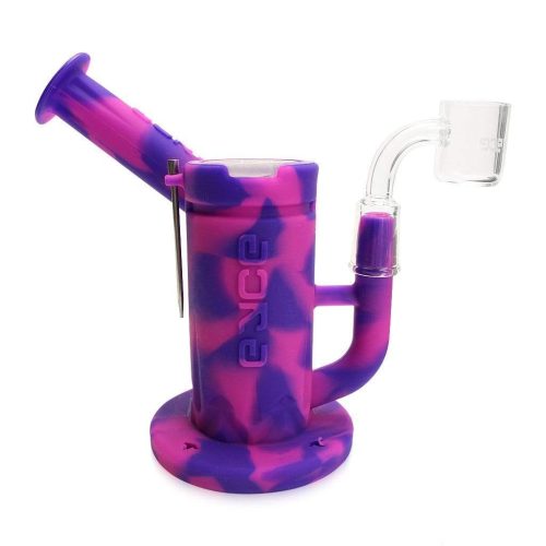 Eyce Silicone Sidecar Rig w/ Honeycomb Perc Flower Purple