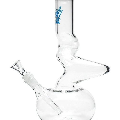 glowfly glass 13 clear double zig zag bong 28336404267110