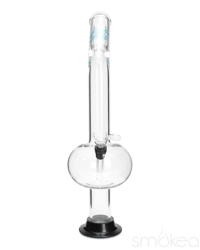 glowfly glass 18 bent bubble bong w removable base 5323881250918