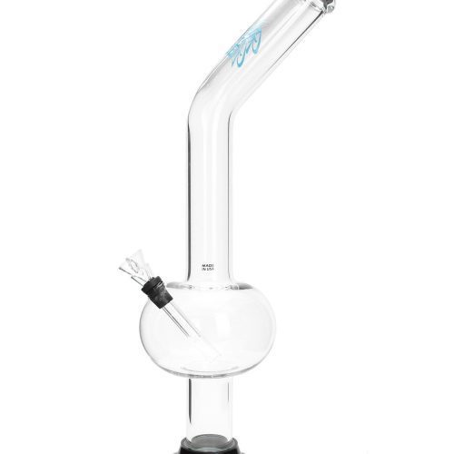 glowfly glass 18 bent bubble bong w removable base 5323881545830