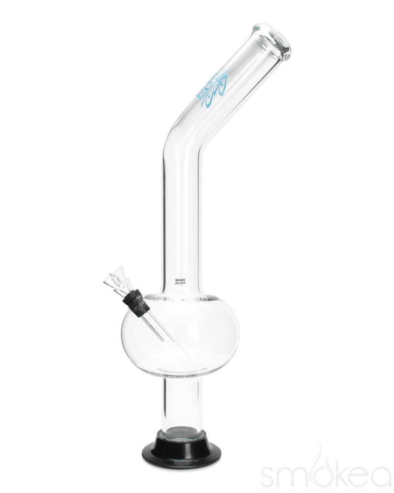 glowfly glass 18 bent bubble bong w removable base 5323881545830