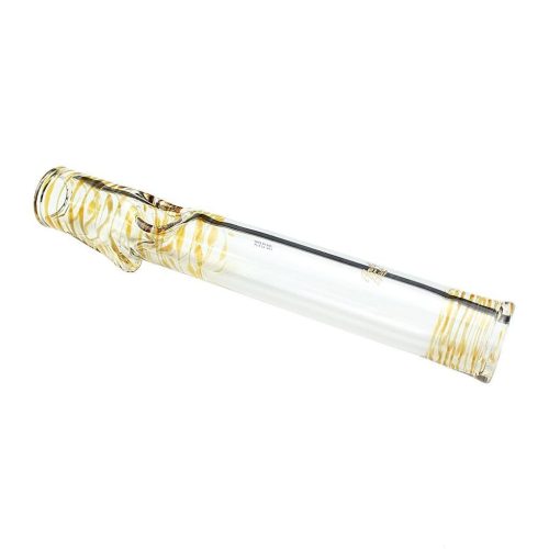 Glowfly Glass Clear Steamroller Pipe Amber