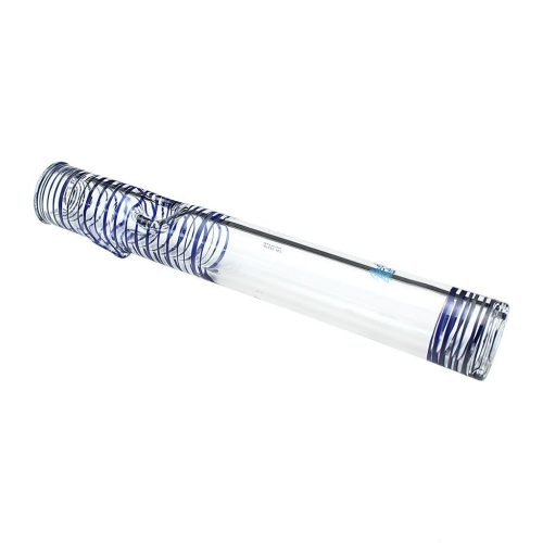 Glowfly Glass Clear Steamroller Pipe Blue