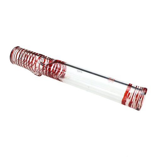 Glowfly Glass Clear Steamroller Pipe Red