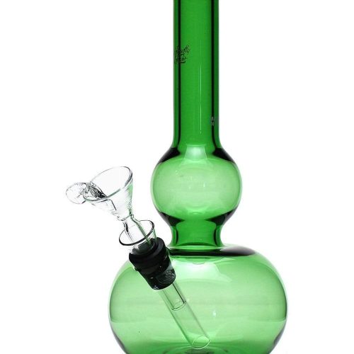 glowfly glass double bubble bong 28319457837158