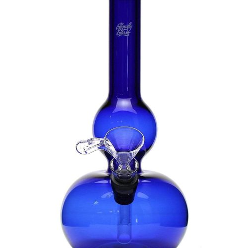 Glowfly Glass Double Bubble Bong Blue