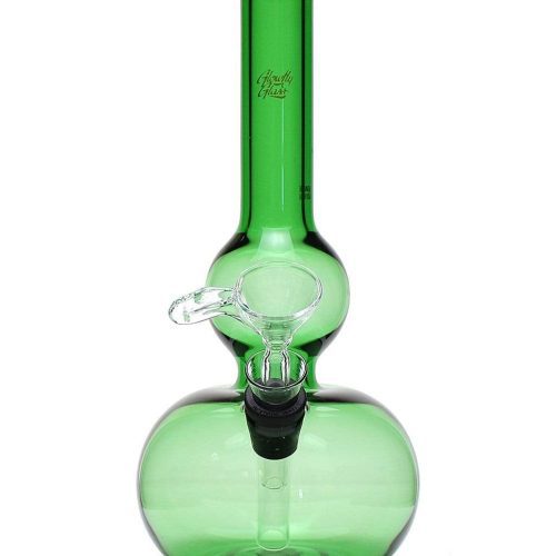 Glowfly Glass Double Bubble Bong Green