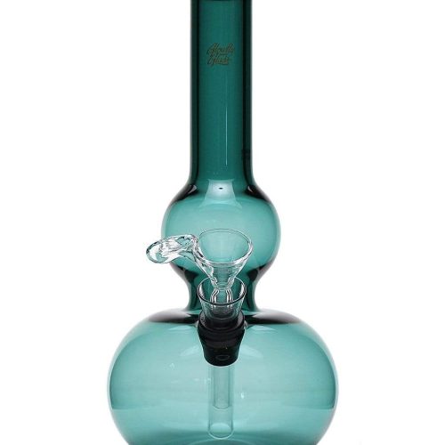 Glowfly Glass Double Bubble Bong Lake Green